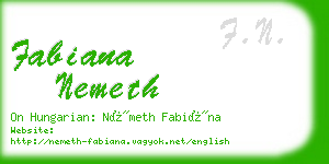 fabiana nemeth business card